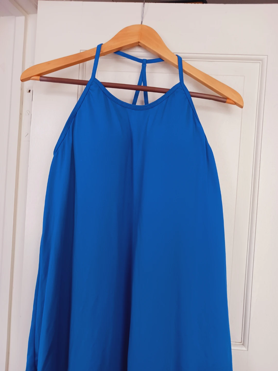 Blue Tank Top with Built-in Bra. Size L.