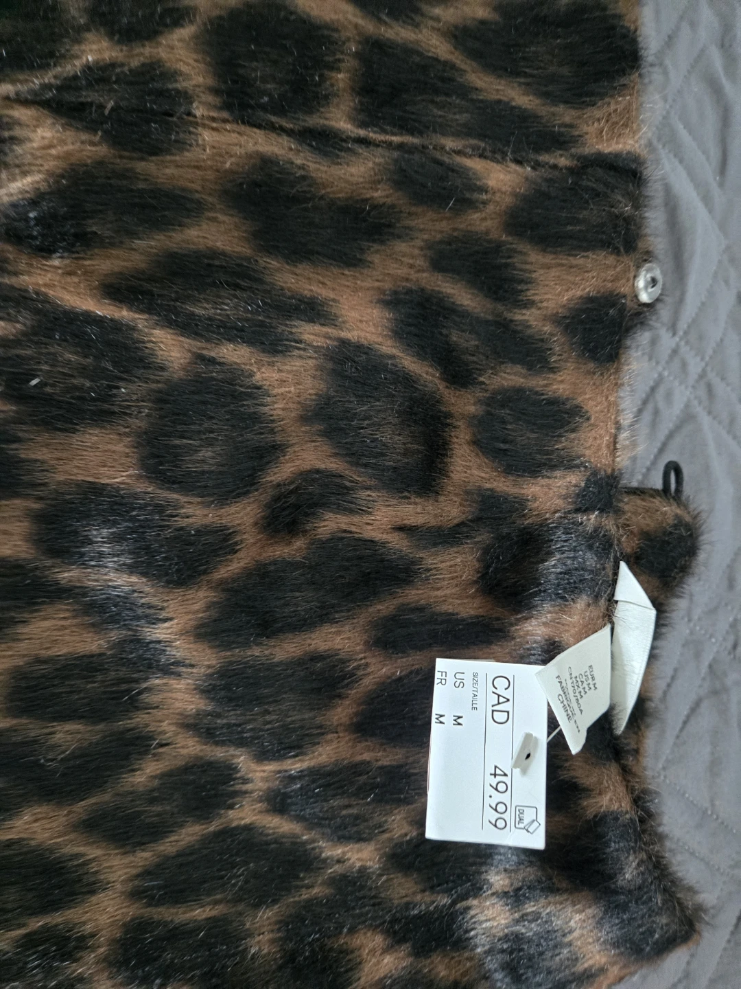 Black & Brown Leopard Print Faux Fur Mini Skirt - photo 2