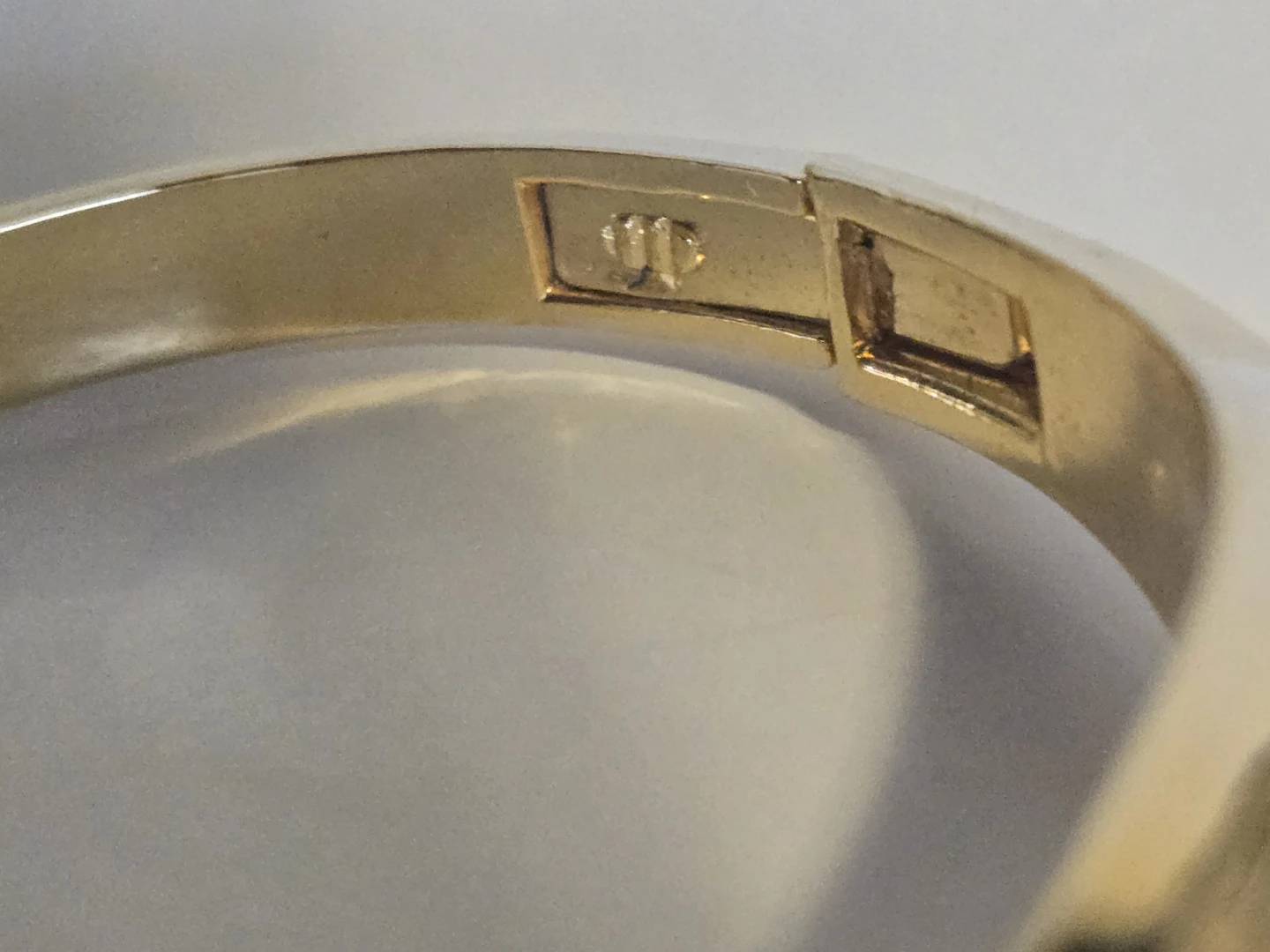 Vintage Gold Plated Hinged Bangel Bracelet - photo 5