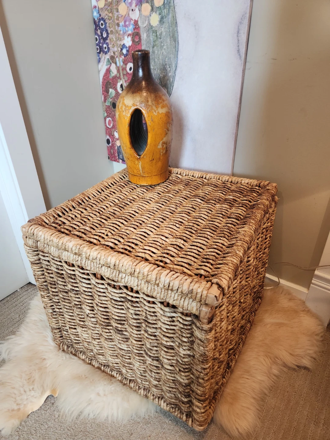 Woven Storage Basket with Lid