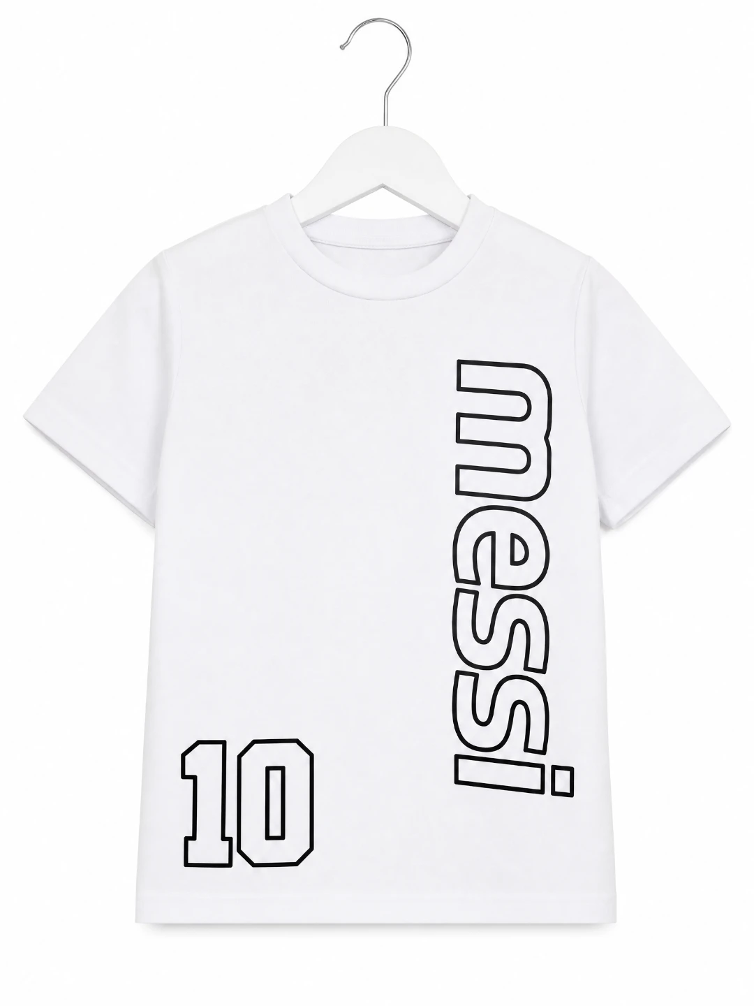 White Messi #10 T-Shirt