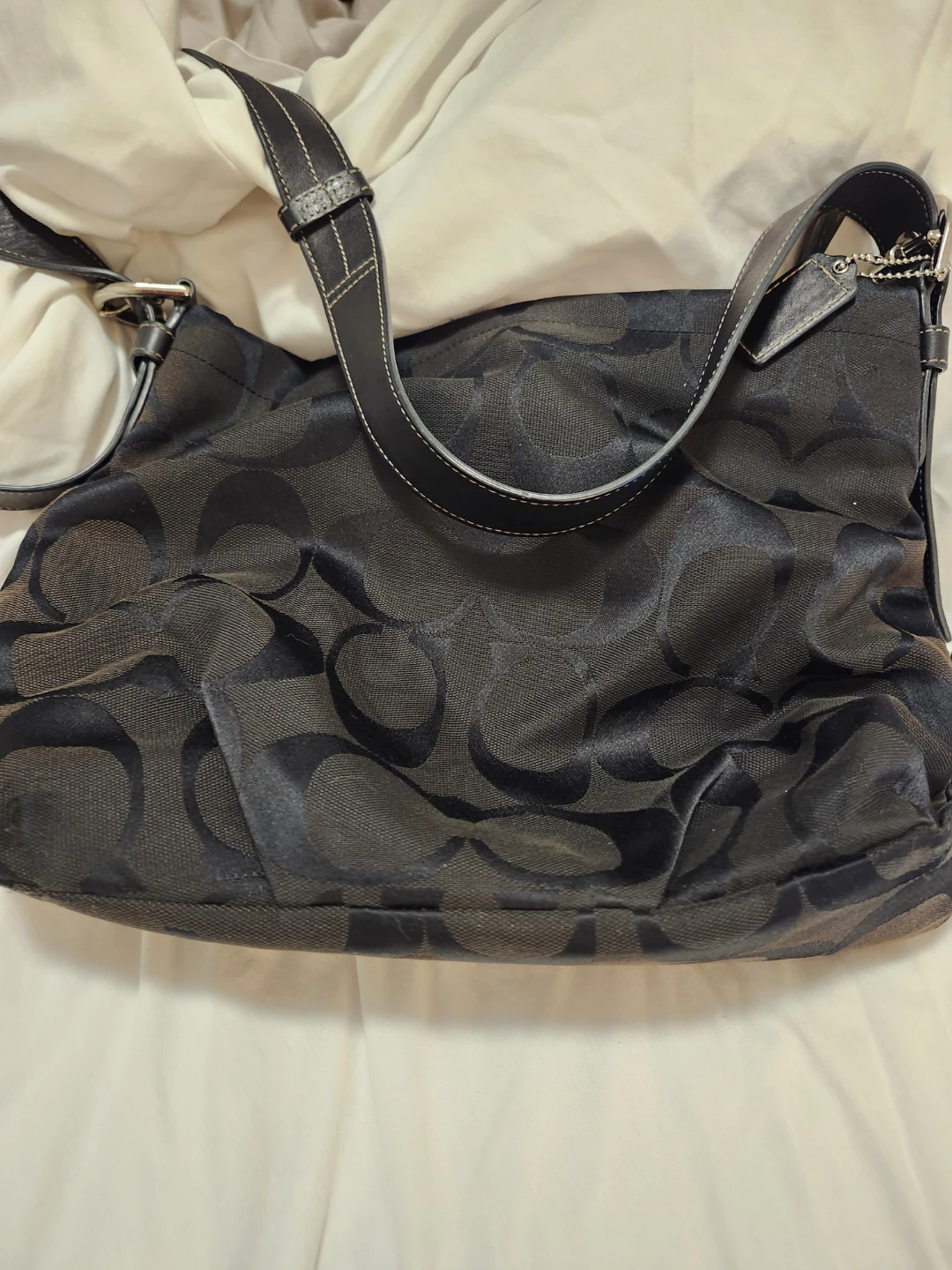 Rare zy2k metallic dual colour coach Signature Hobo Purse