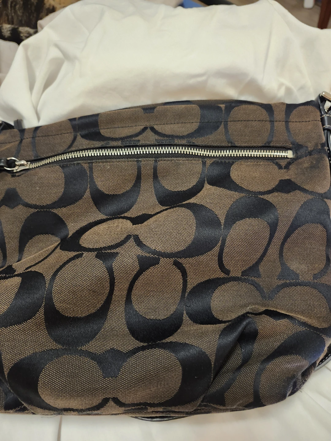 Rare zy2k metallic dual colour coach Signature Hobo Purse - photo 5