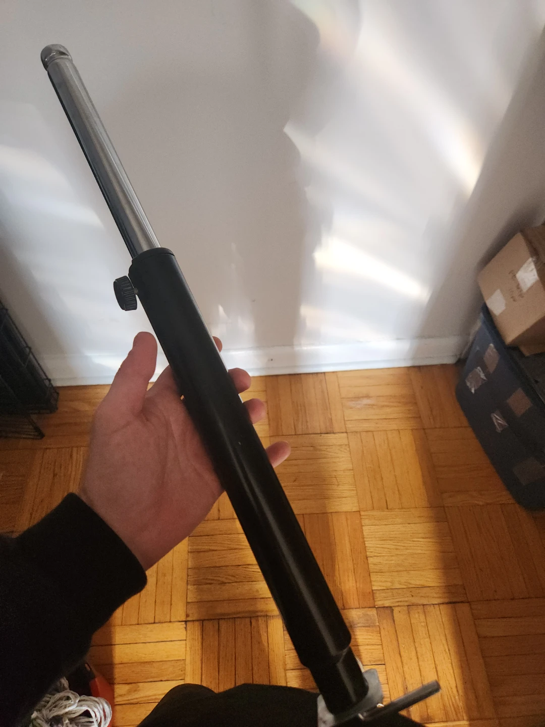 Adjustable Black Metal Stand Part - photo 2