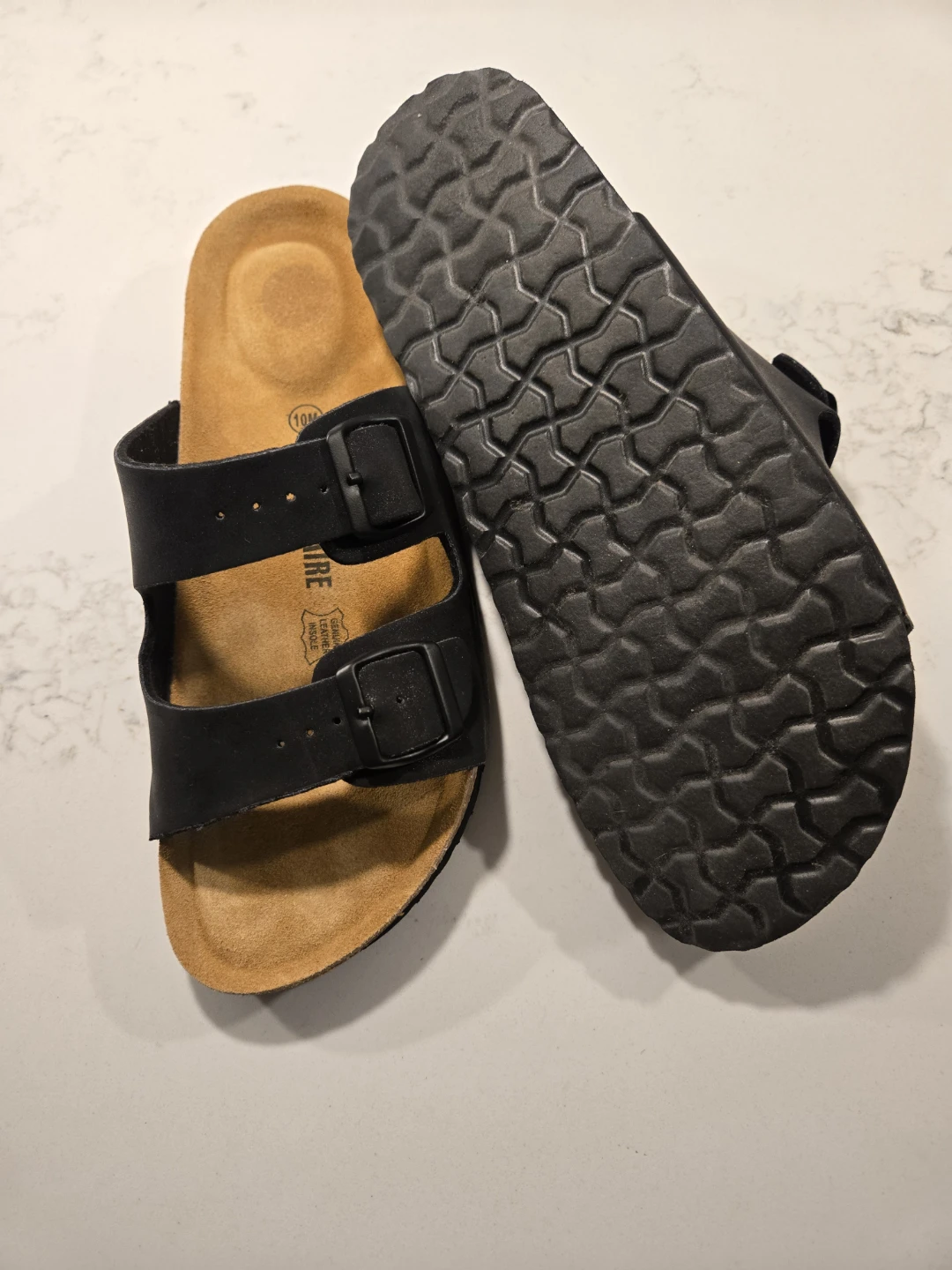 Black Cushionaire Sandals Size 10M - photo 3