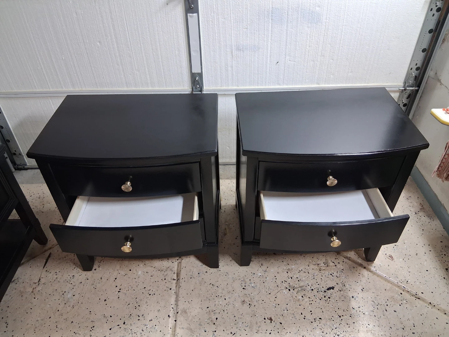 Black 3-Drawer Nightstands (Set of 2) - photo 2