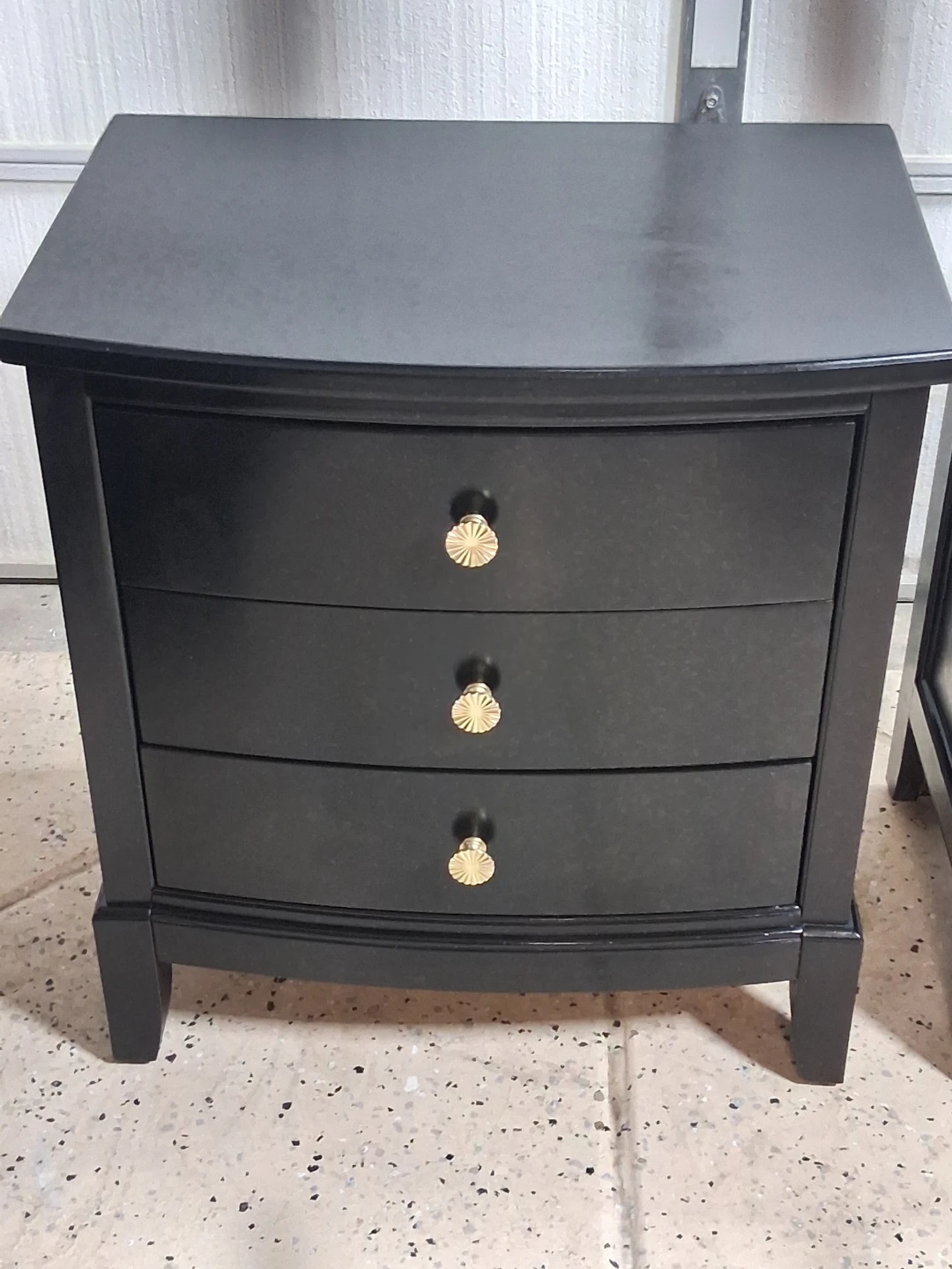 Black 3-Drawer Nightstands (Set of 2) - photo 4