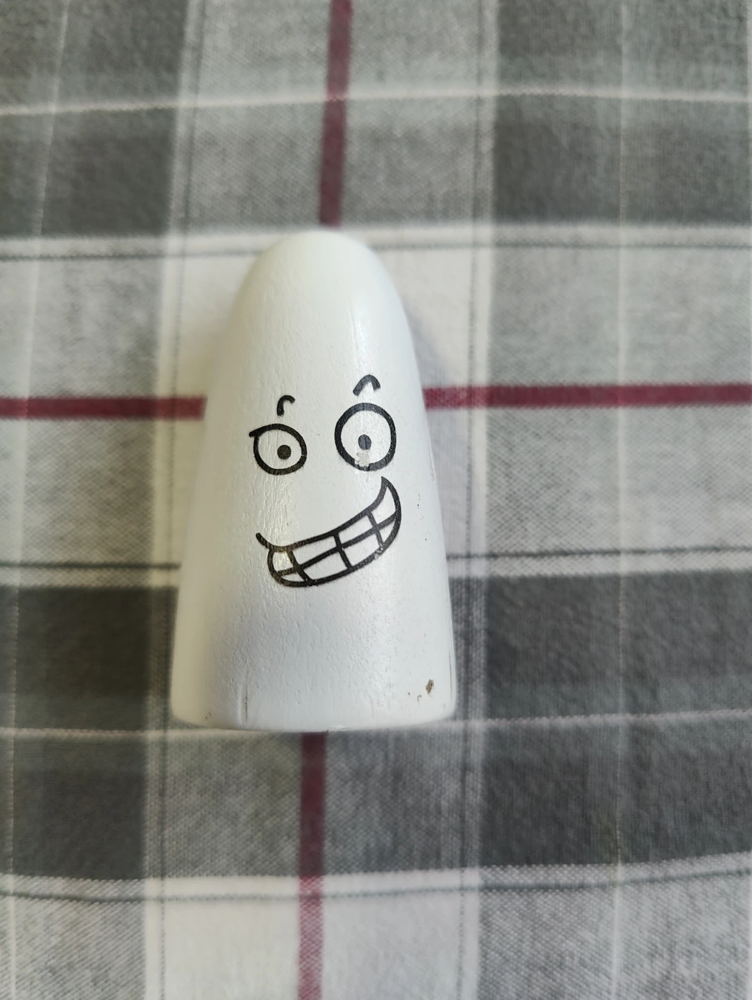 Hand-painted Wooden Ghost Figurine