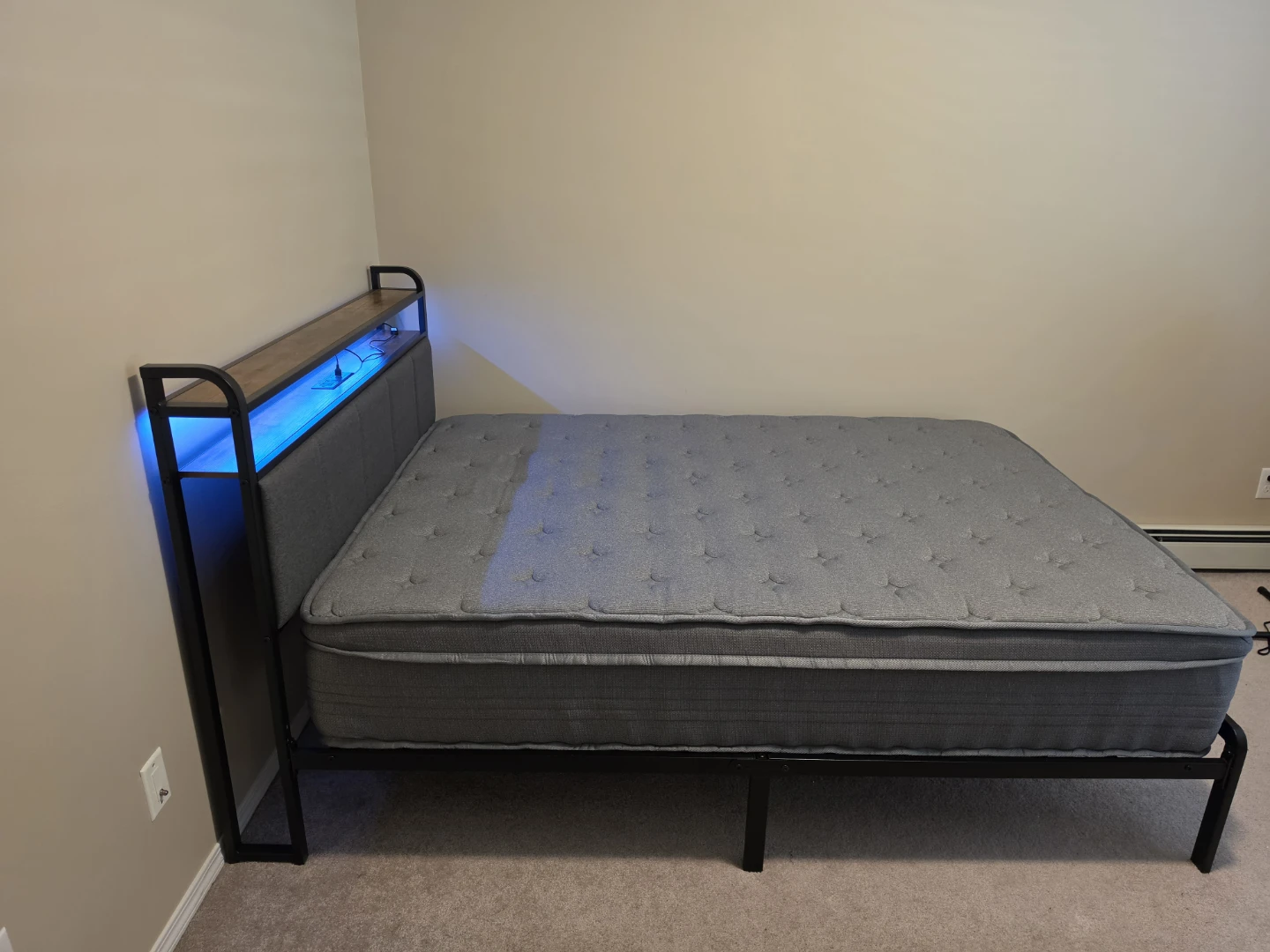 Full mattress and frame (pickup only) - photo 2