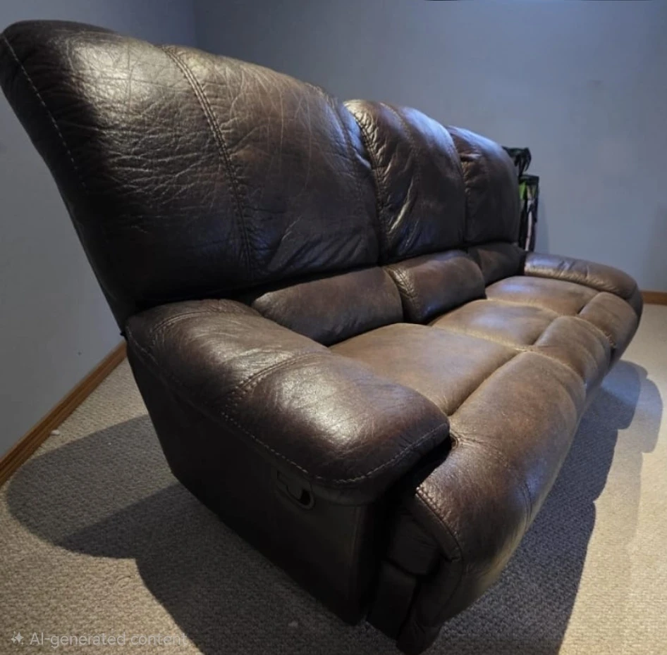 Brown Leather Sofa