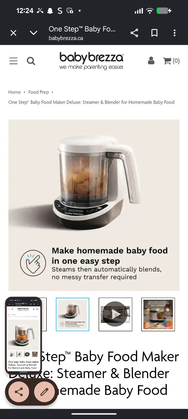 Baby Brezza one step blender and steamer baby food maker - photo 3