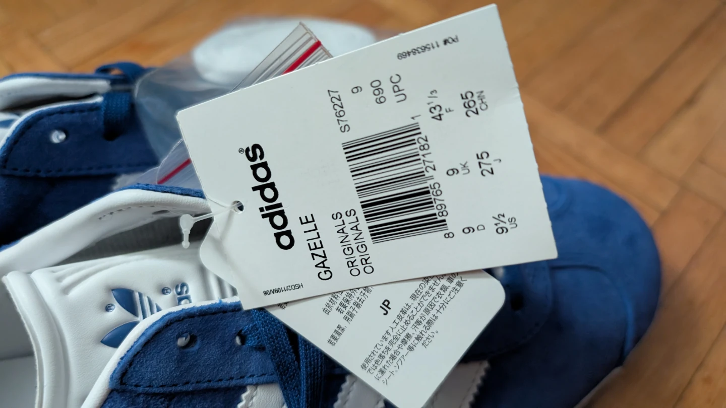 Adidas Originals Gazelle Men's Casual Shoes blue Sz 9.5 US - photo 4