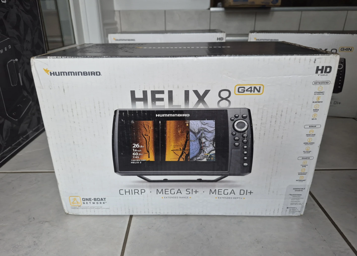NEW Humminbird Helix 8 Mega SI+ GPS G4N Fish Finder