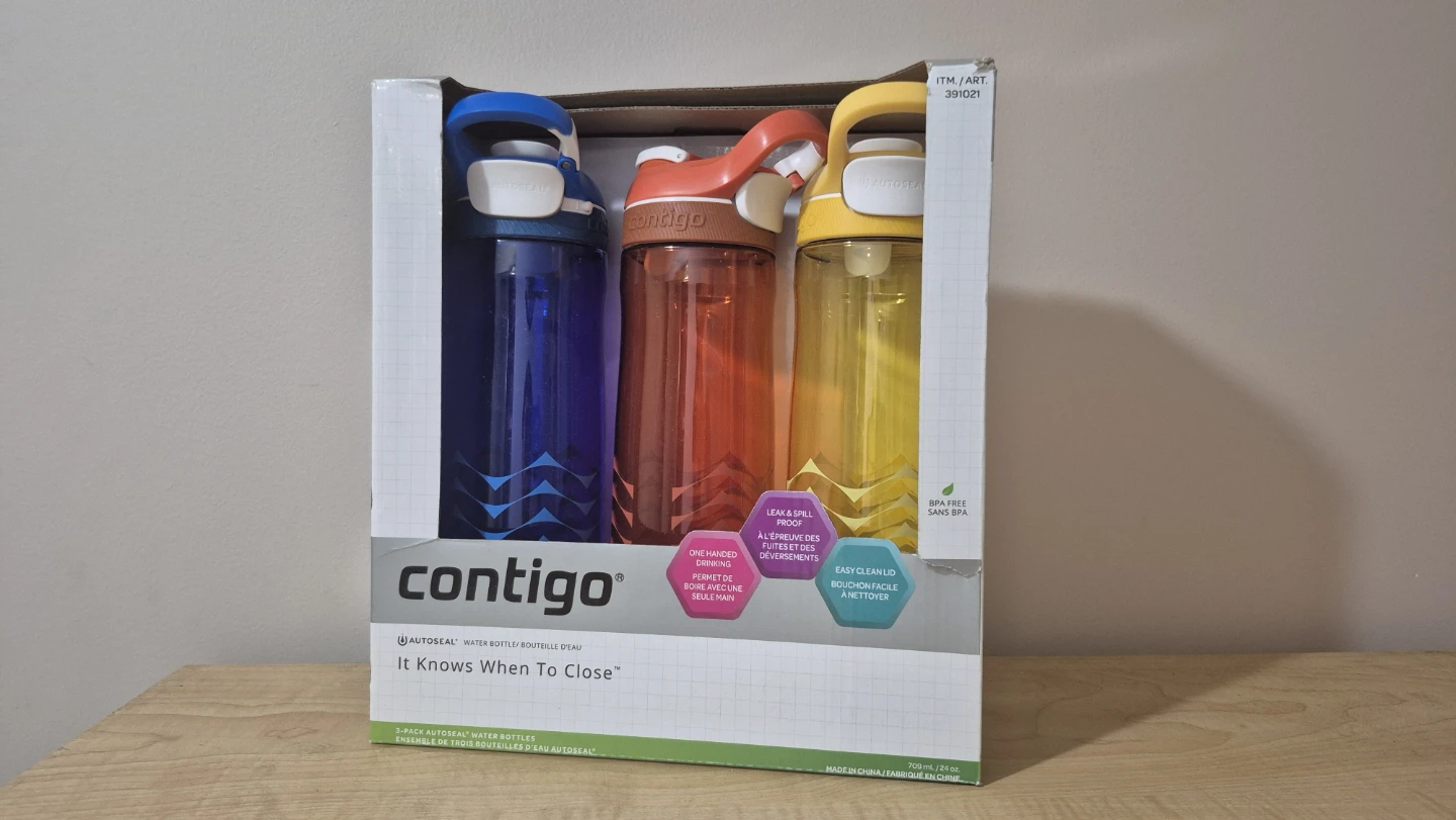 Contigo 3-Pack Autoseal Water Bottles, Brand New