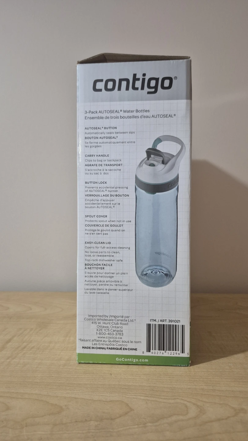 Contigo 3-Pack Autoseal Water Bottles, Brand New - photo 3