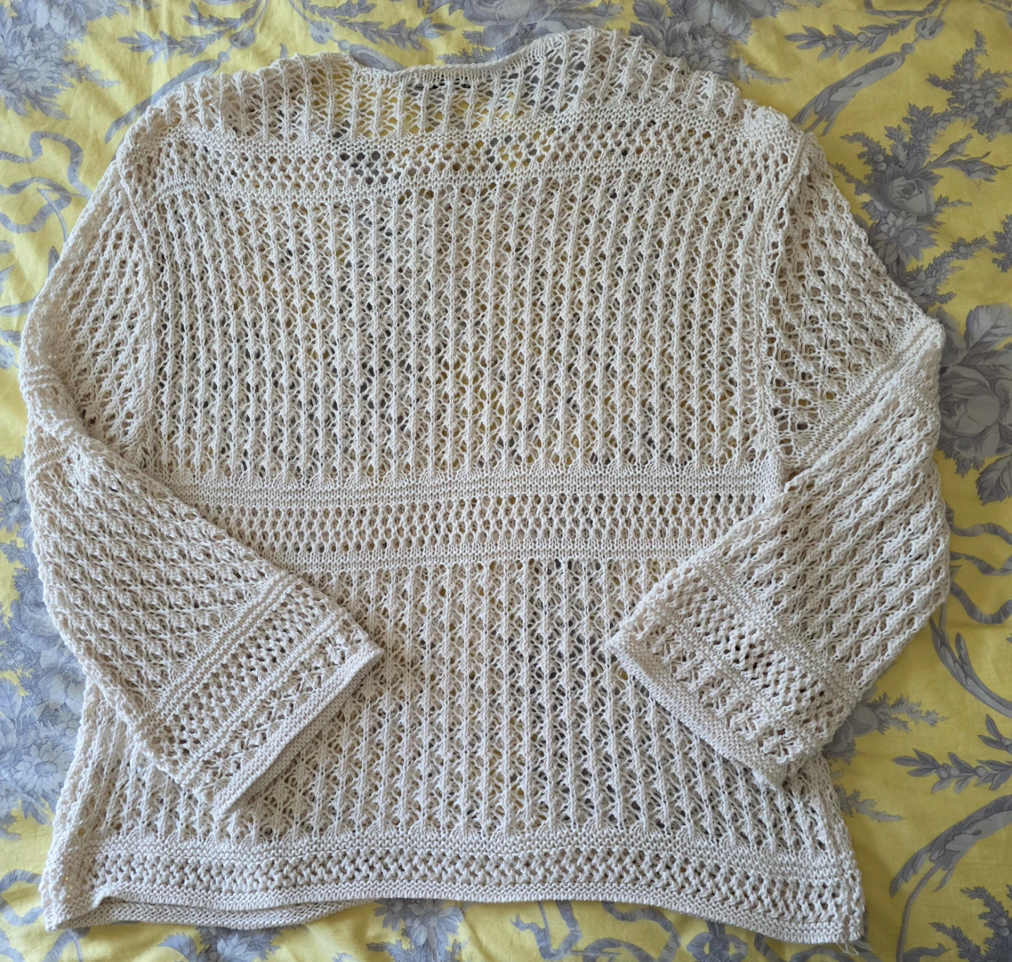 Cream Crochet Knit Sweater - photo 2
