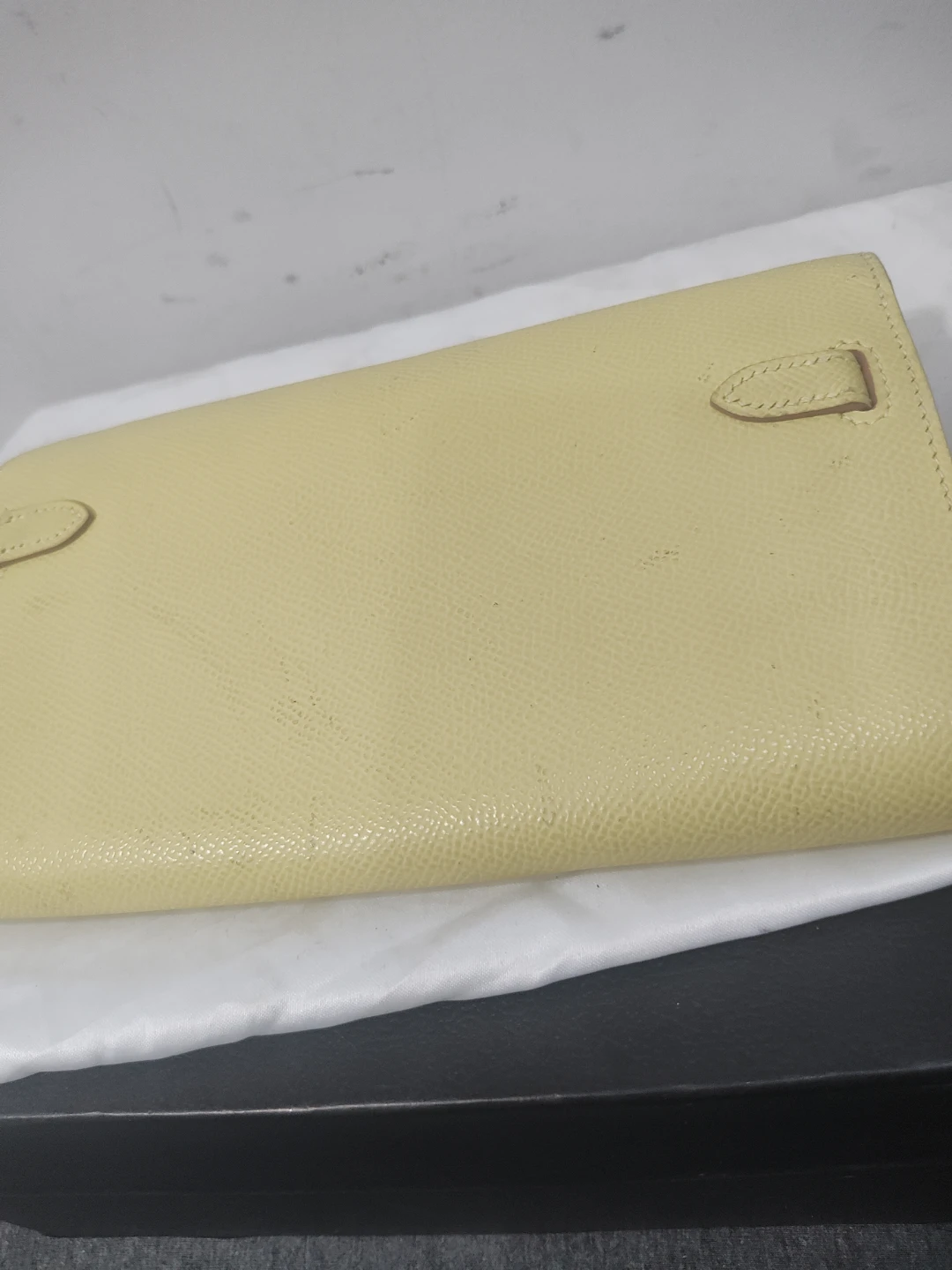 Hermès Paris Yellow Leather Clutch - photo 3