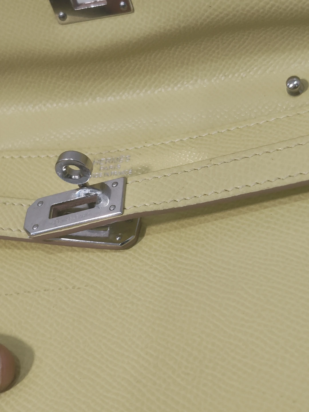 Hermès Paris Yellow Leather Clutch - photo 5