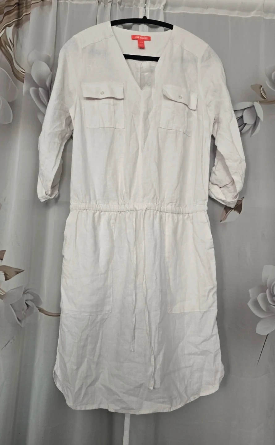 NEW Joe Fresh White Linen-Blend Dress