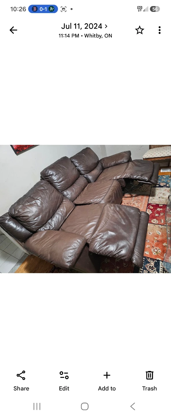 Brown Leather recliners