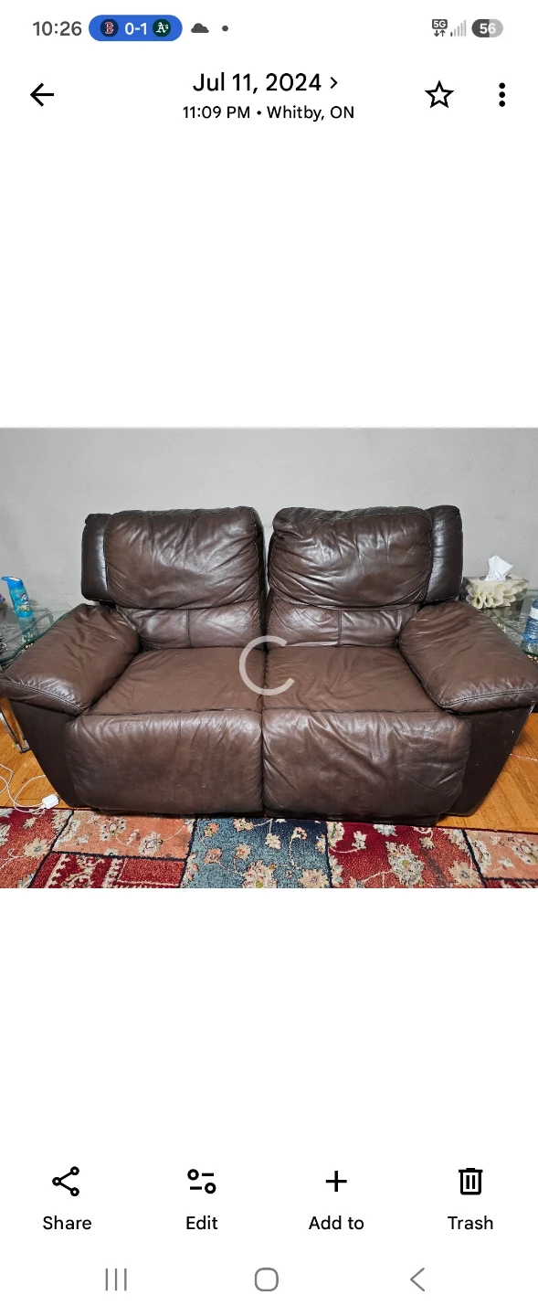 Brown Leather recliners - photo 3
