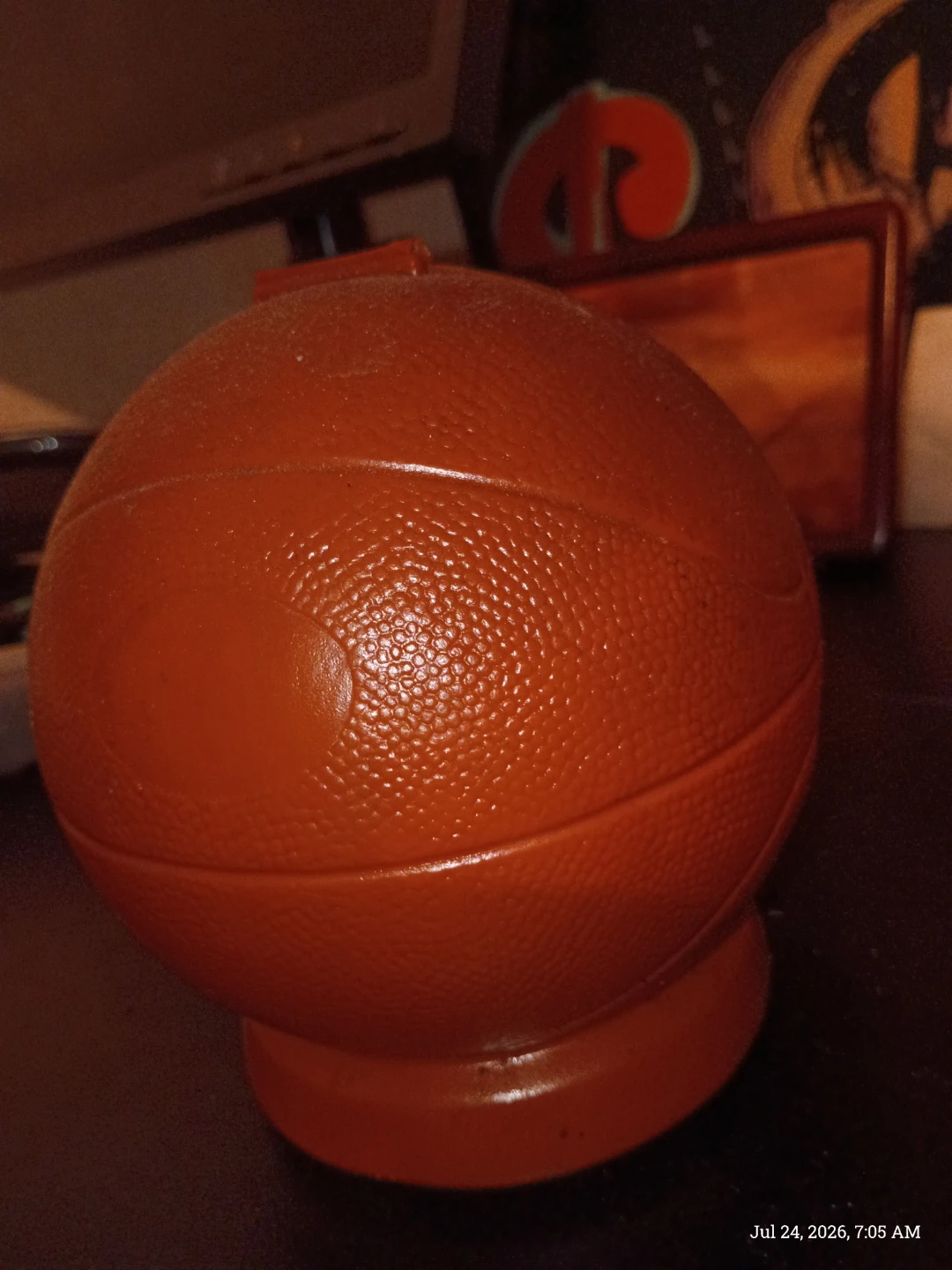 Orange Basketball Piggy Bank
