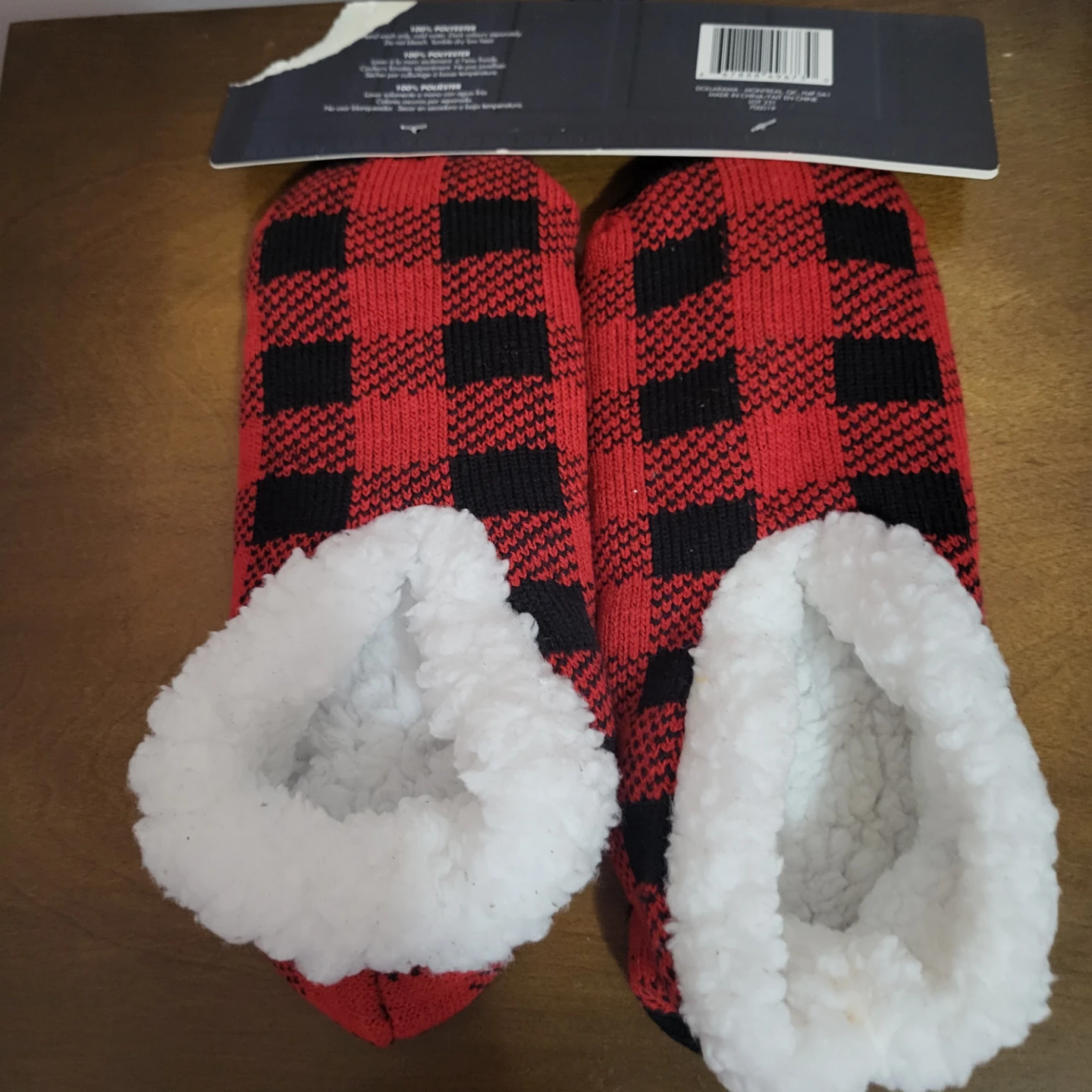 Cocoon's Buffalo Plaid "If You Can Read This" Slippers - photo 2