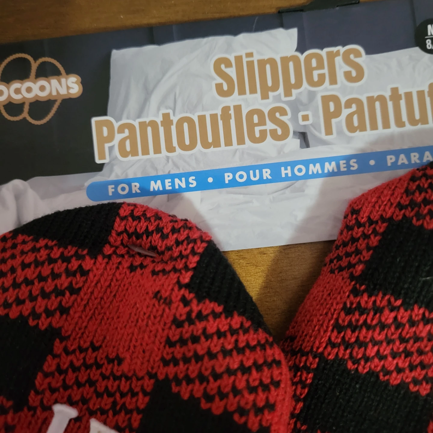 Cocoon's Buffalo Plaid "If You Can Read This" Slippers - photo 4