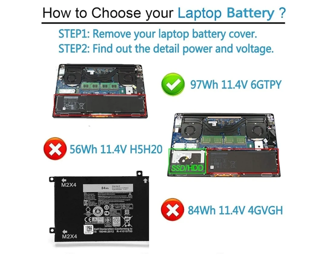 Dell XPS 15 9570 Laptop Battery - 97Wh - photo 4