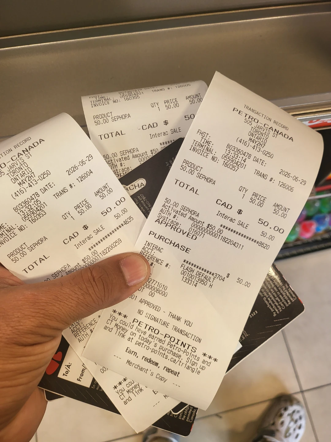 3 Sephora 50$ gift cards for sale