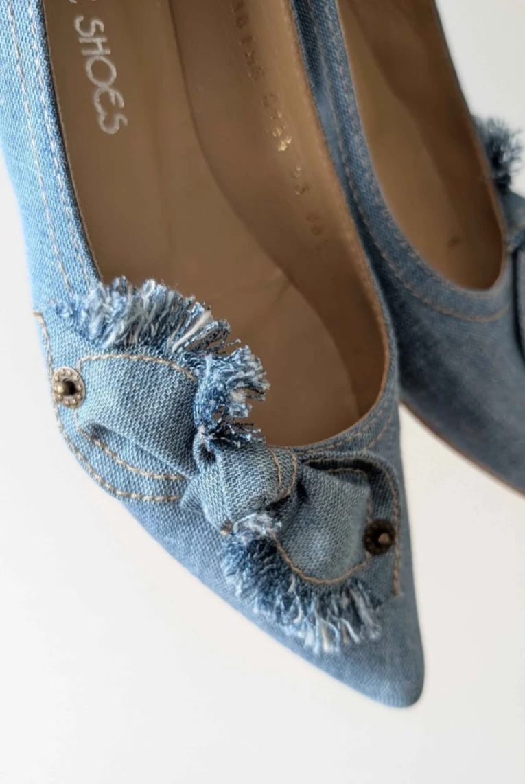 Parisian brand Denim Bow Flats - photo 4
