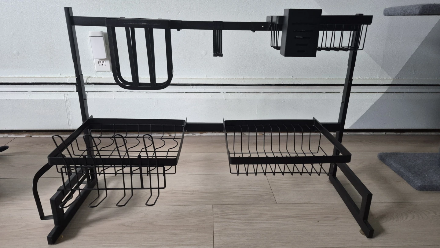 Over-the-Sink, Adjustable Dish Drying Rack