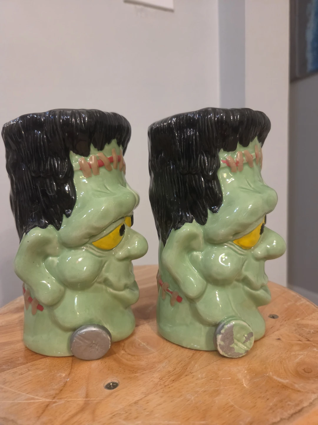 Pair of Frankenstein Mugs Halloween 1989 - photo 3
