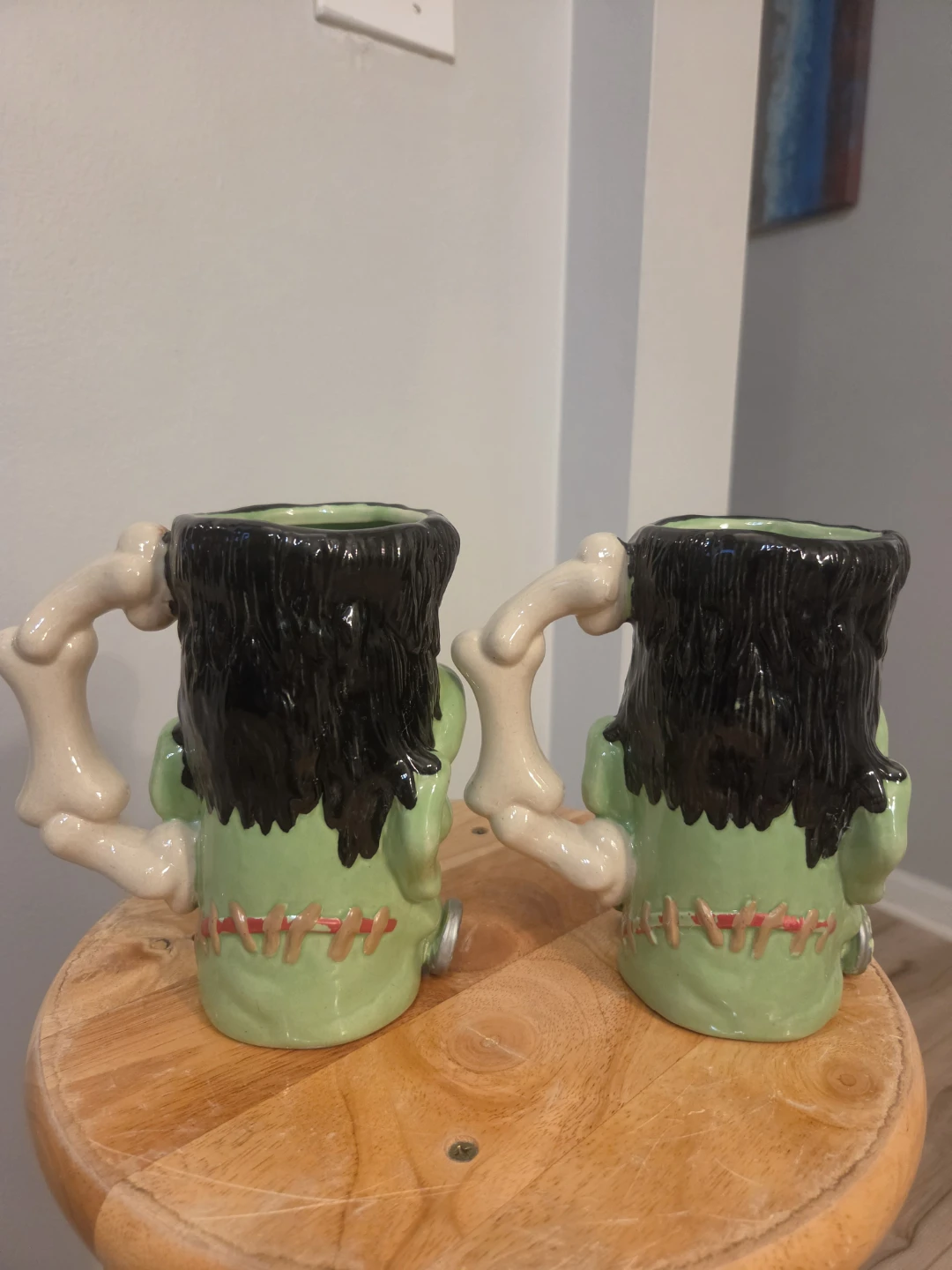 Pair of Frankenstein Mugs Halloween 1989 - photo 4