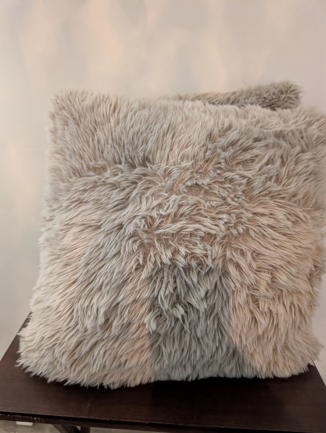 Pair of Faux Fur Throw Pillows - photo 2
