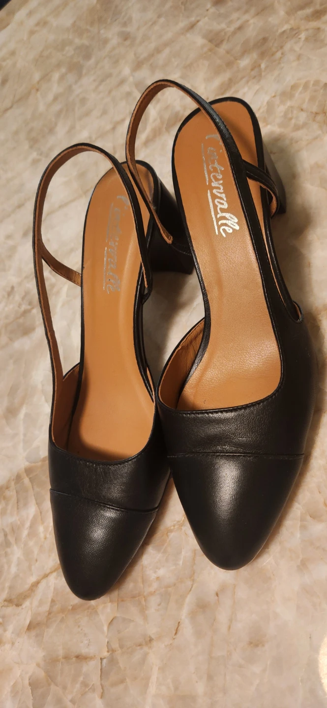 L'intervalle Black Slingback Heels Size 41