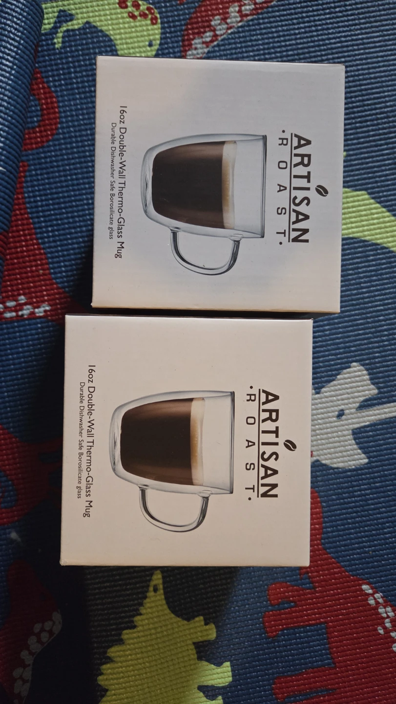 Artisan Roast 16oz Double-Wall Thermo-Glass Mug