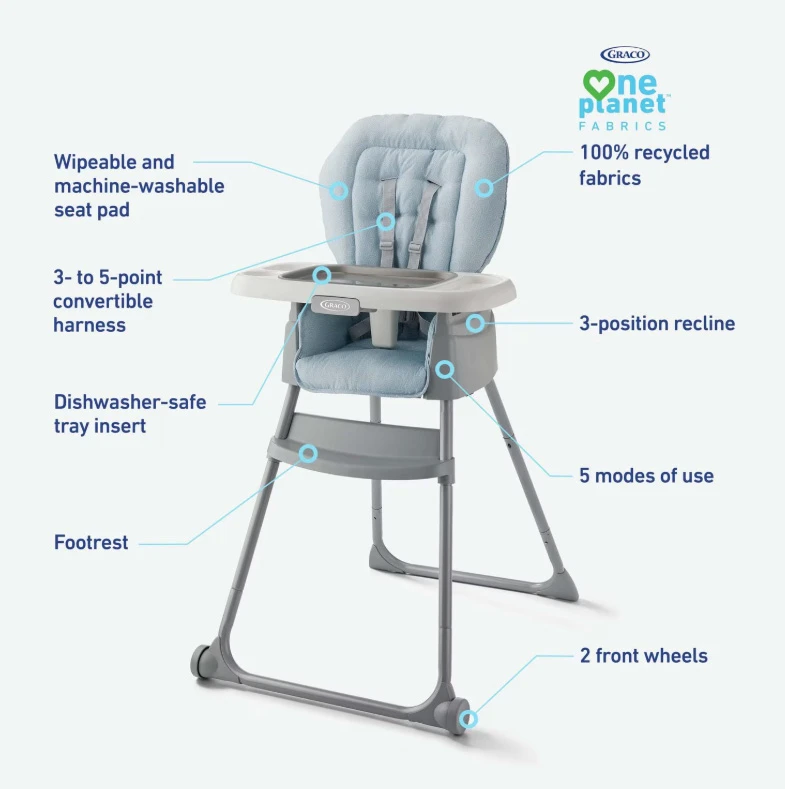 Graco® Made2Grow 5-in-1 Highchair, Hudson - photo 5