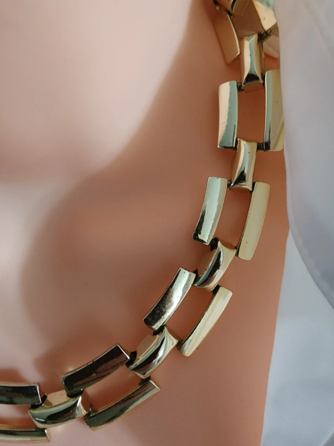 Gold Tone Chunky Link Necklace - photo 2