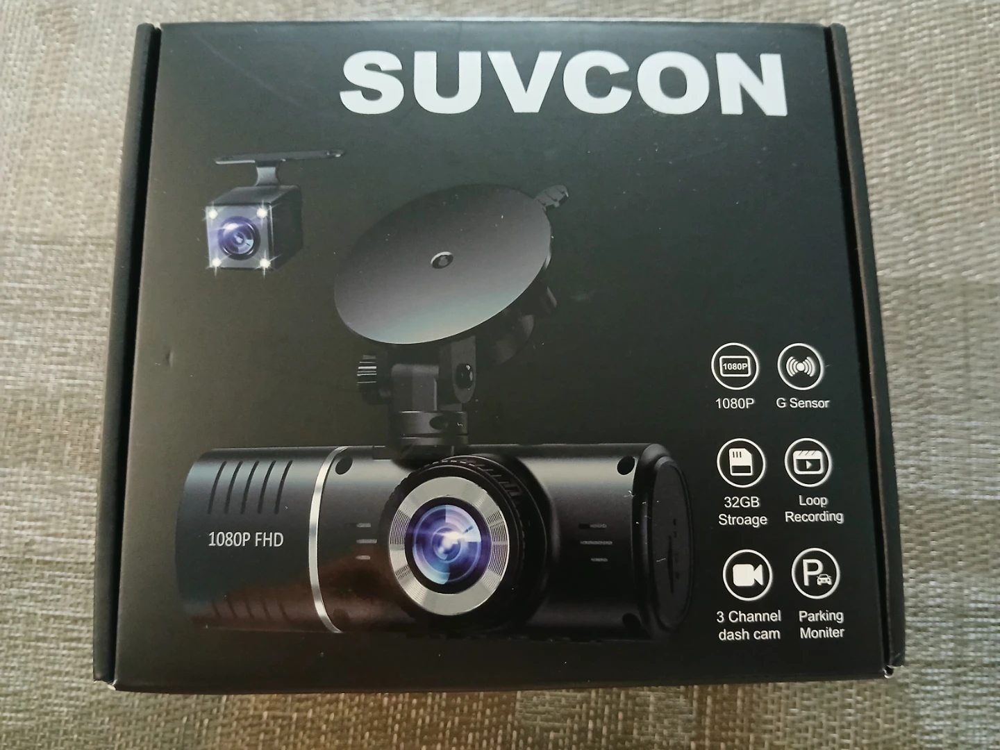 SUVCON 3 Channel Dash Cam 1080P FHD