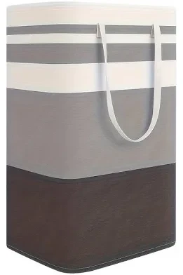 Striped Laundry Hamper with Handles