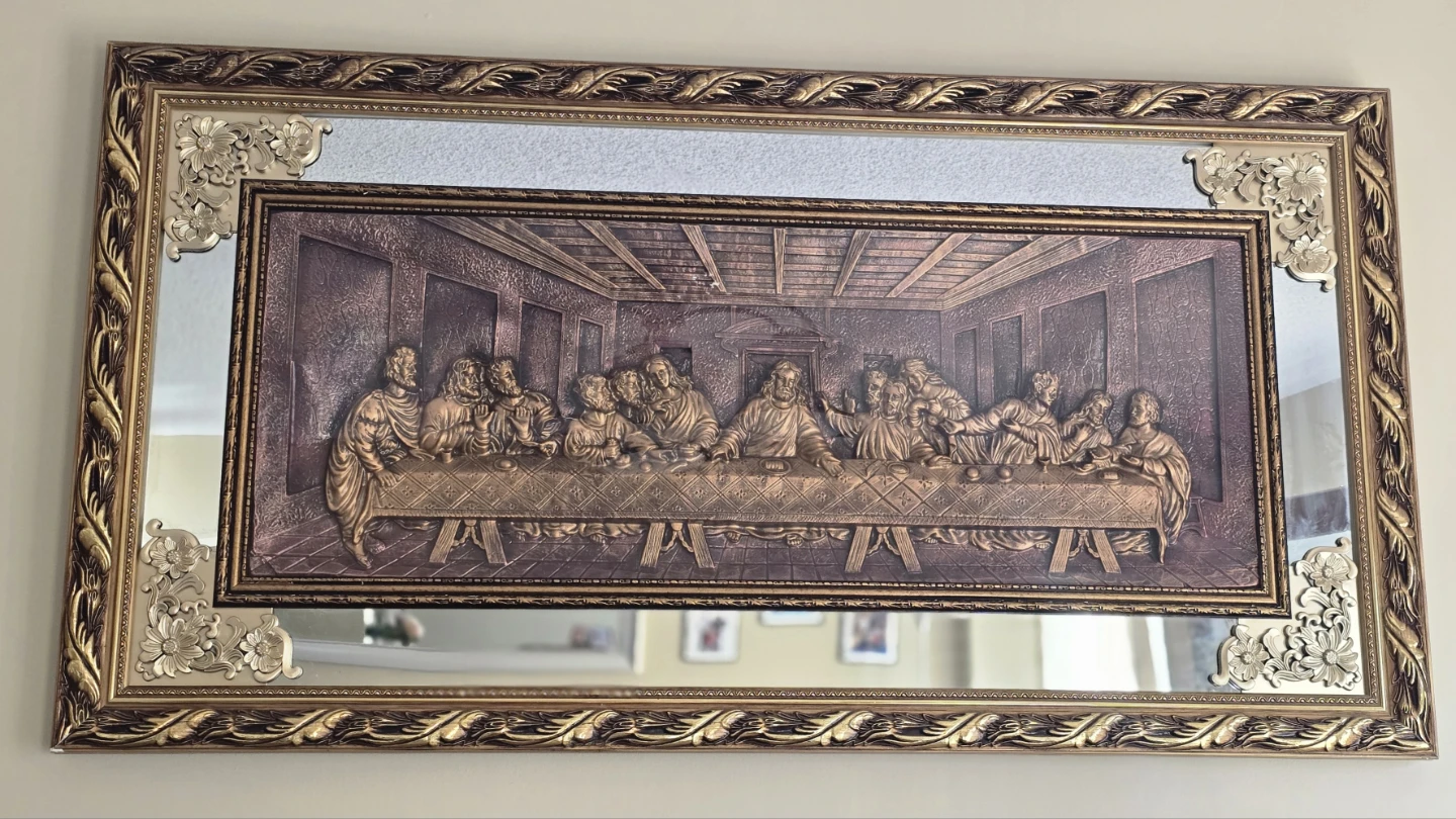 Elegant Large Framed "The Last Supper" Wall Decor