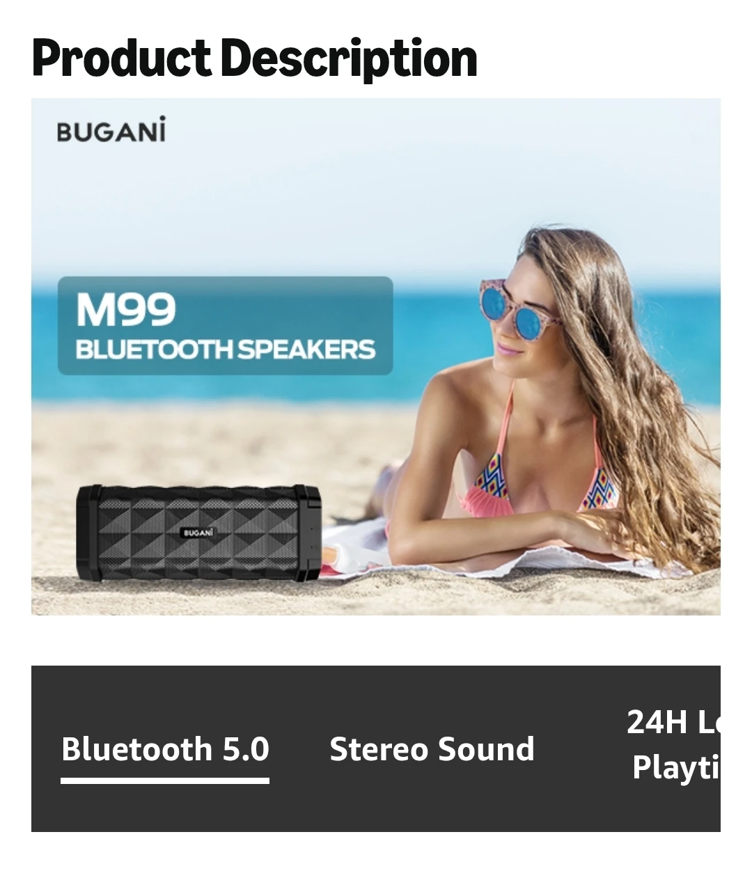 BUGANÌ M99 Waterproof Bluetooth Speaker - photo 3