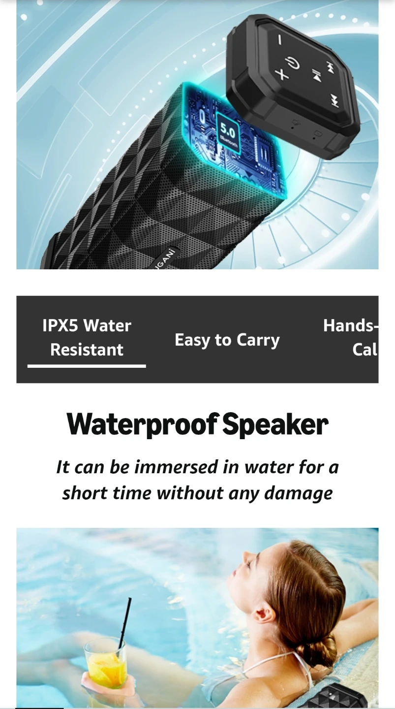 BUGANÌ M99 Waterproof Bluetooth Speaker - photo 4