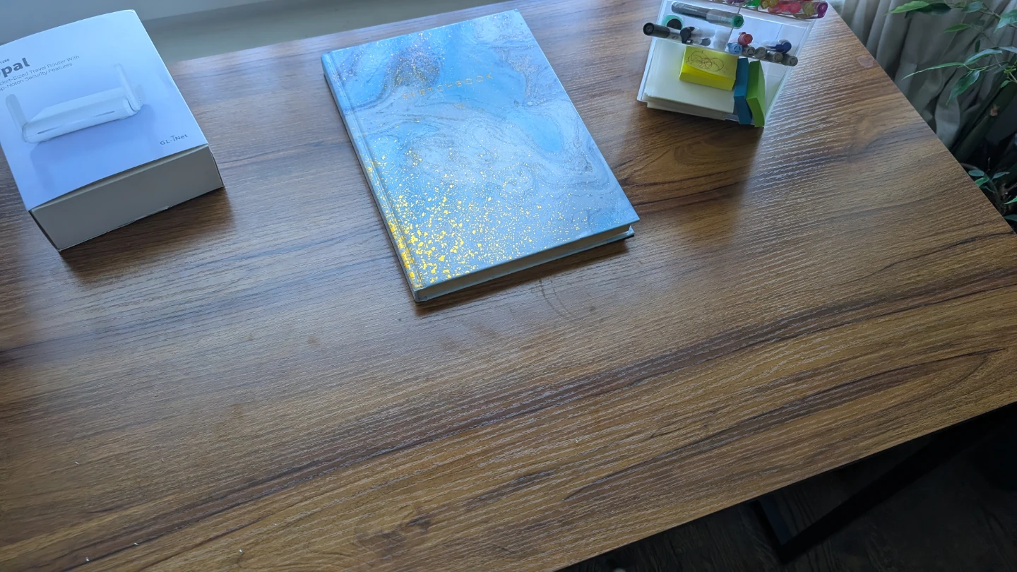 Wooden Desk with Metal Frame - photo 3