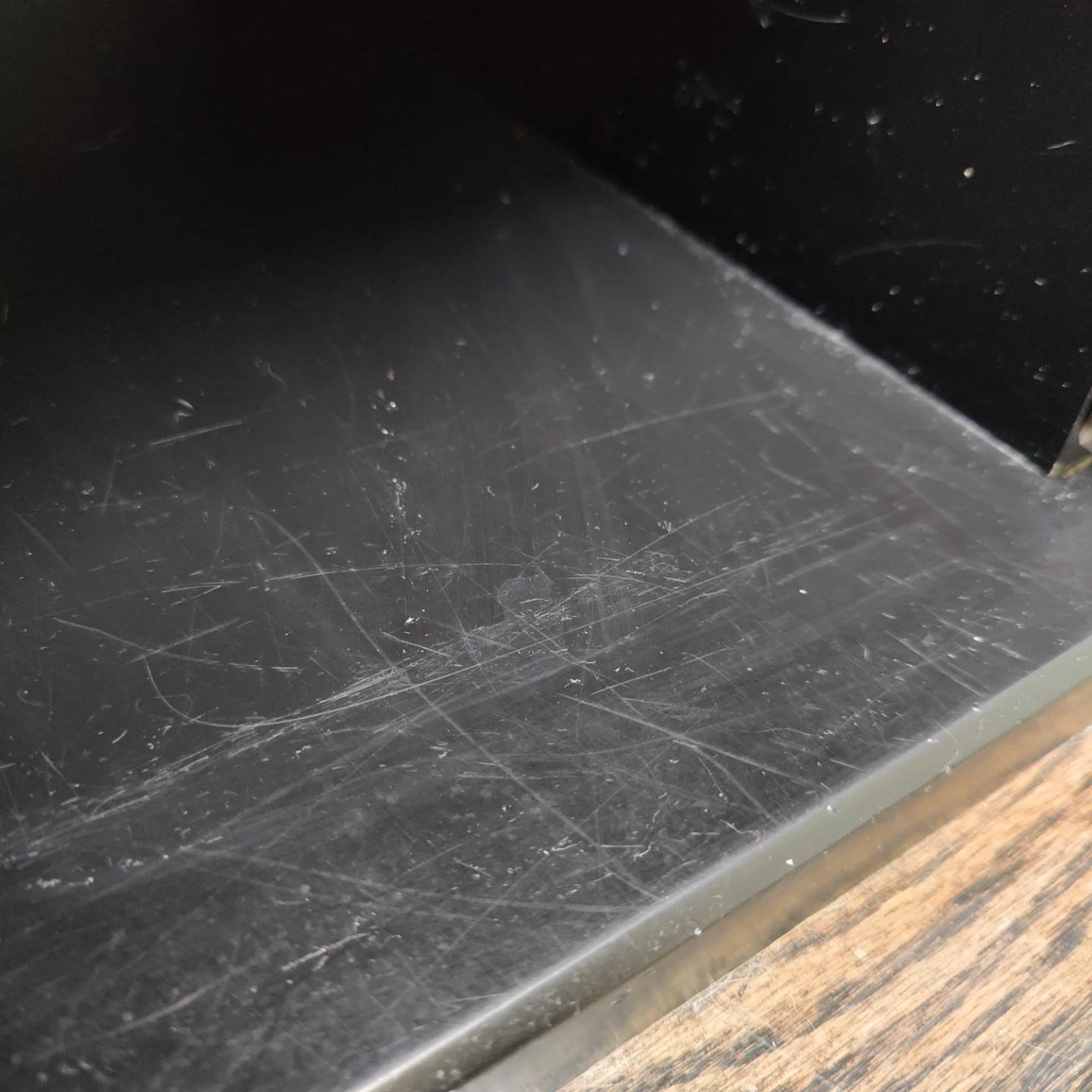 Black electric fireplace tv shelf table - photo 5