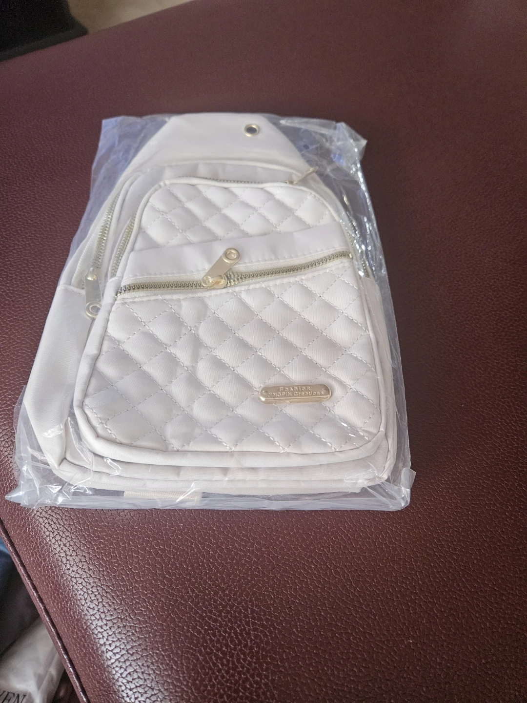 White Quilted Sling Bag