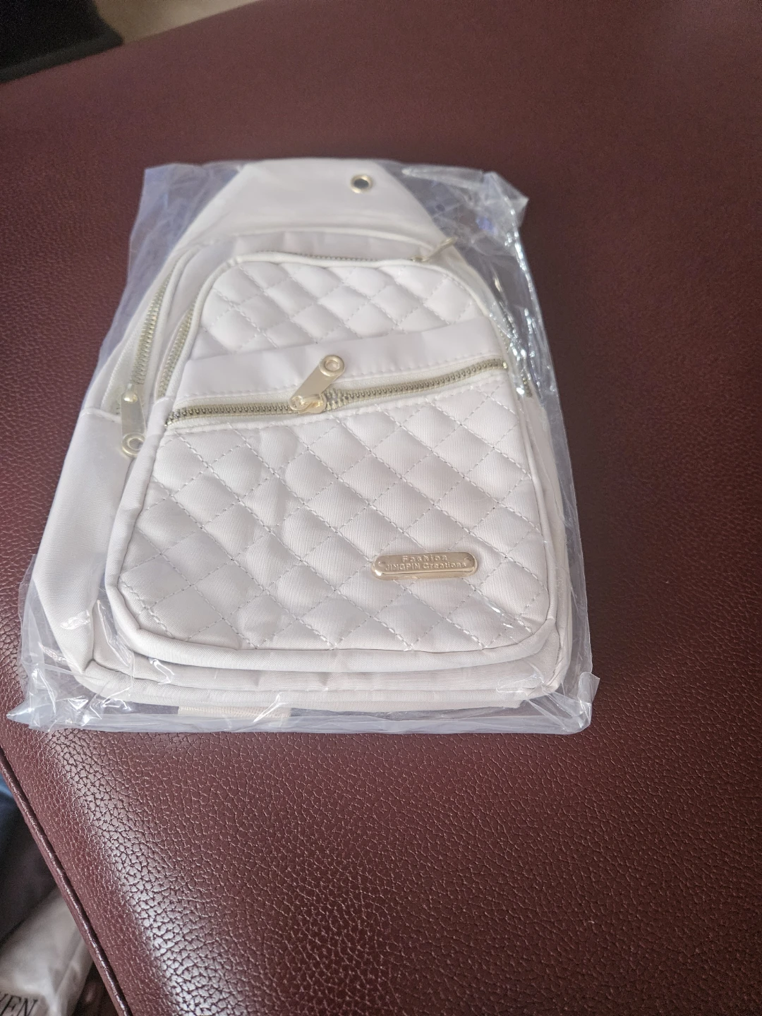 White Quilted Sling Bag - photo 2