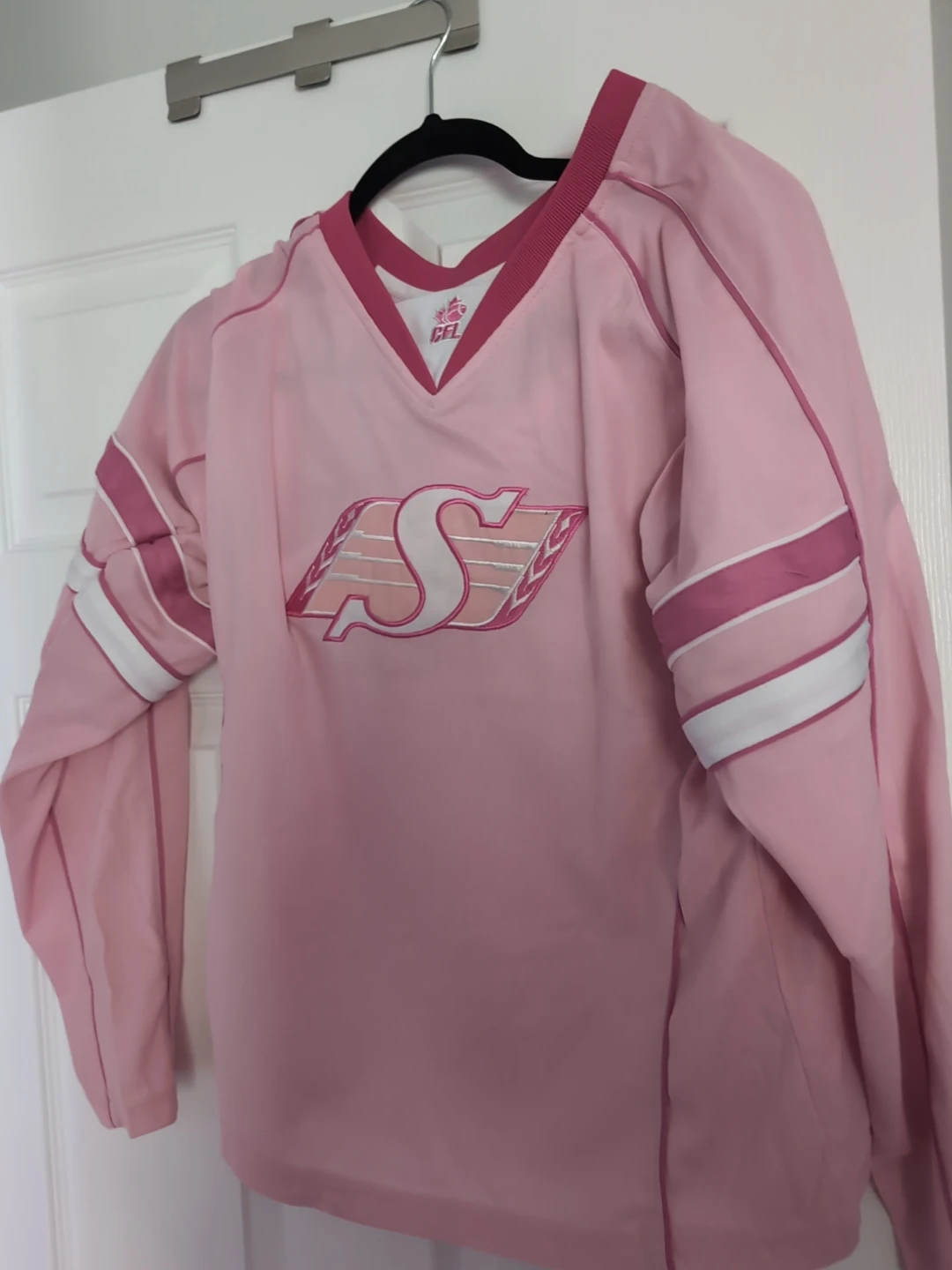Pink Saskatchewan Roughriders Jersey size girls large