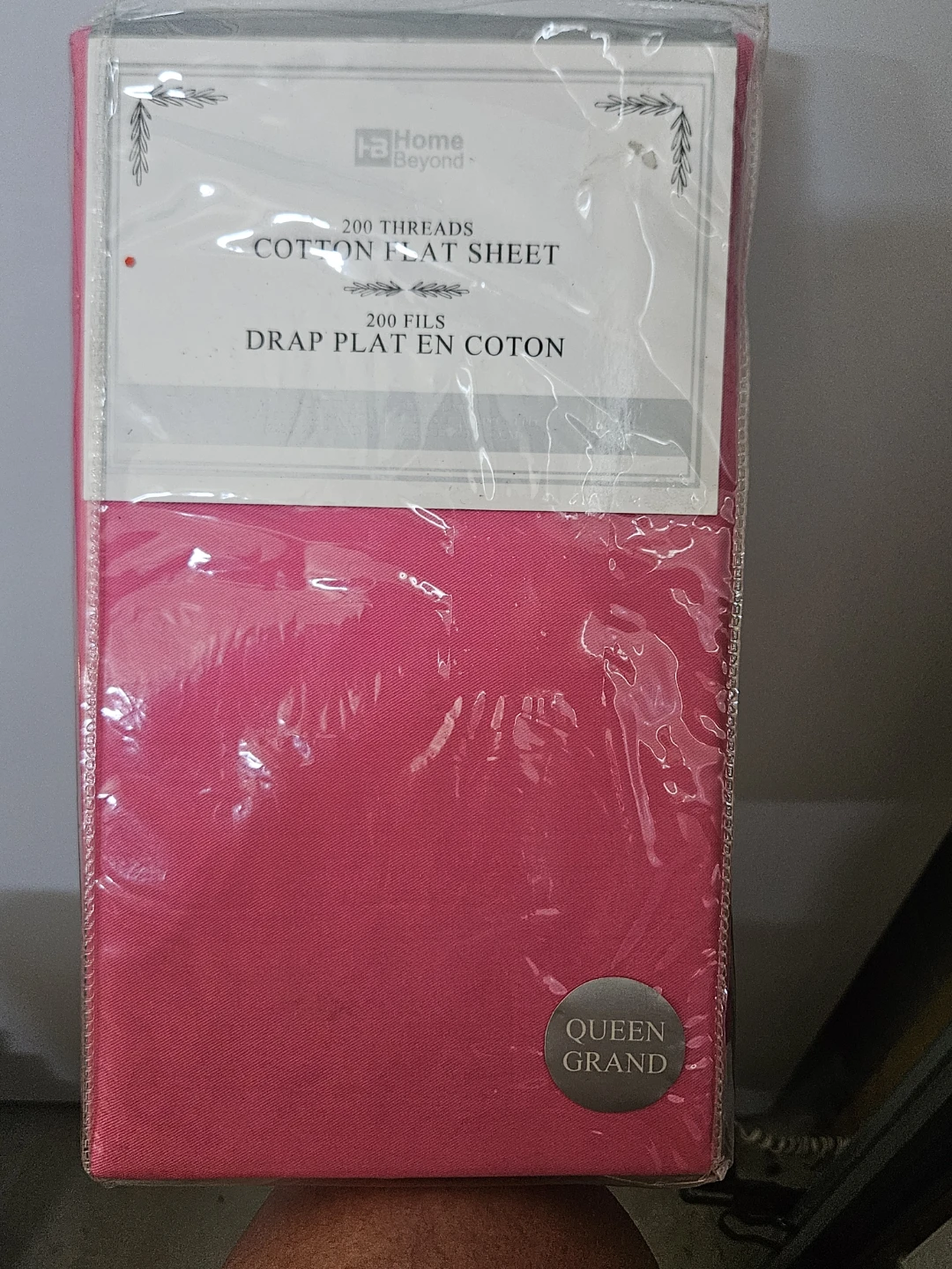 Home Beyond Queen Cotton Flat Sheet - Pink - photo 2